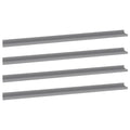vidaXL Wall Shelves - Set of 4, Gray Modern Wall-Mounted Storage Solution, Durable MDF, Ideal for Books and Decor, Easy Maintena