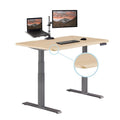 Vari ComfortEdge Electric Height Adjustable Standing Desk- Varidesk Home Office Computer Desk- Sloped Ergonomic Front Edge, Stab