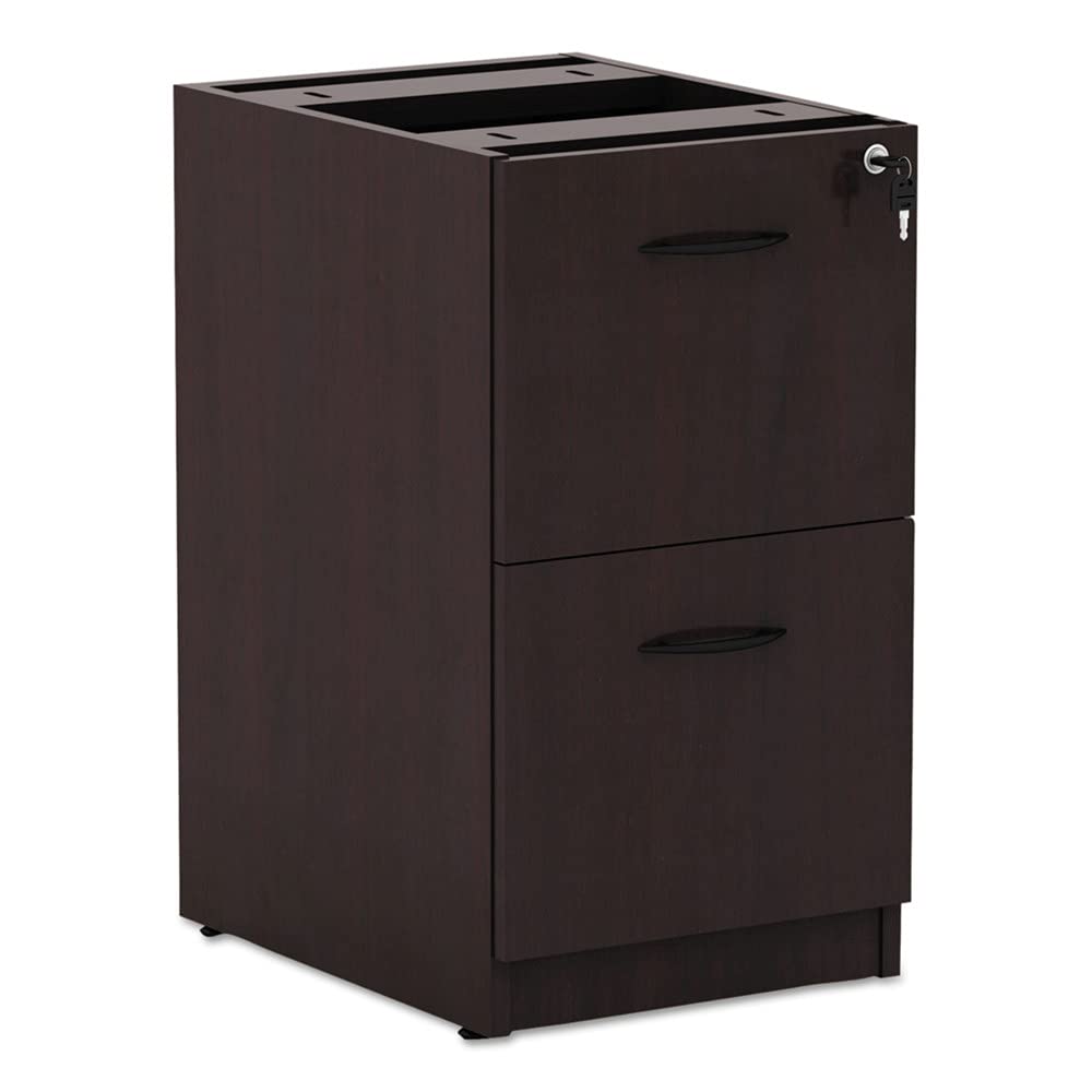 Alera ALEVA542822MY 15.63 in. x 20.5 in. x 28.5 in. Valencia Series 2-Drawer Full File Pedestal - Mahogany
