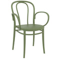 Compamia Victor XL Resin Outdoor Arm Chair Olive Green (Set of 2)