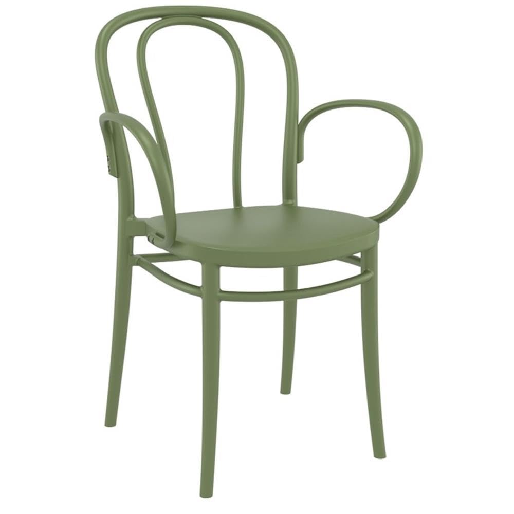 Compamia Victor XL Resin Outdoor Arm Chair Olive Green (Set of 2)