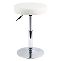 FURWOO White Short Shop Stool - Height Adjustable Swivel Chair Stool for Office,SPA,Salon,Manicure and Tattoo Stations Small