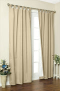 Commonwealth Home Fashions 70292-153-758-95 Thermalogic Insulated Solid Color Tab Top Curtain Pairs 95 in.44; Khaki