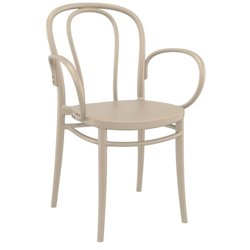 Compamia Victor XL Resin Outdoor Arm Chair Taupe (Set of 2)