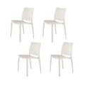 Lagoon Sensilla White Stack-Able Dinning Chair - 4 Pcs/Set