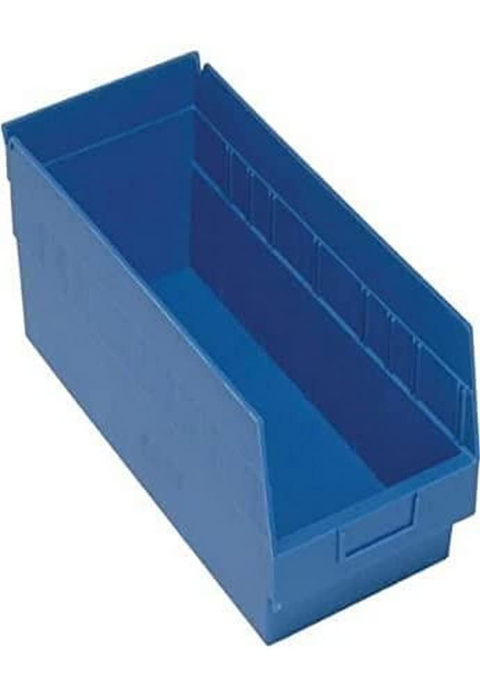Quantum QSB208BL Store More Shelf Bin, 17-7/8 Length x 8-3/8 Width x 6 Height, Blue, Pack of 10