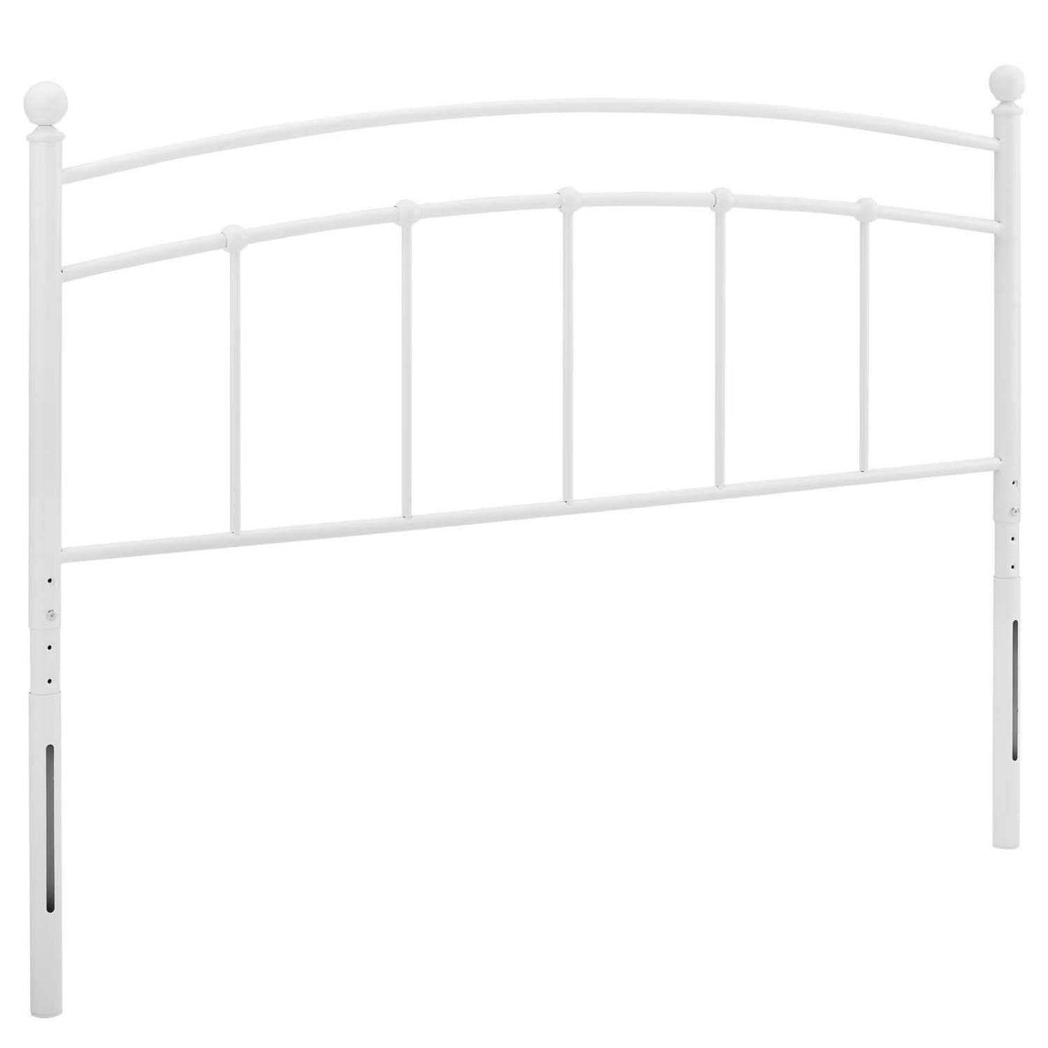 Modway Abigail Modern Farmhouse Metal Full Headboard in White