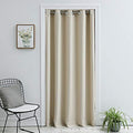 WPKIRA Beige Semi Blackout Door Curtain for Bedroom Grommet Top Thermal Insulated Window Panel Privacy Room Divider Doorway Curt