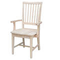 International Concepts Mission Side Chair with Arms, Unfinished