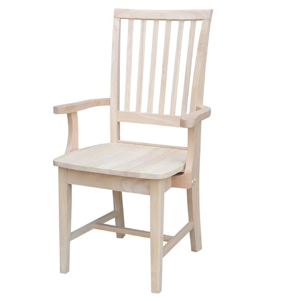 International Concepts Mission Side Chair with Arms, Unfinished