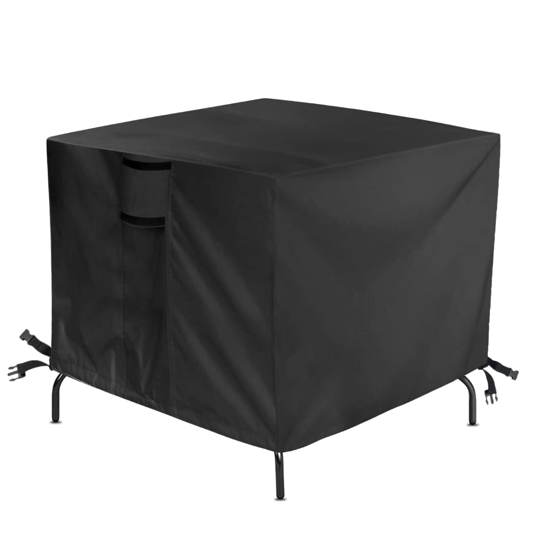 Jungda Outdoor Table Cover,38 Inch Square Patio Table Cover,Waterproof Outside Small Table Cover Furniture Cover - 38 X 38 X 28 