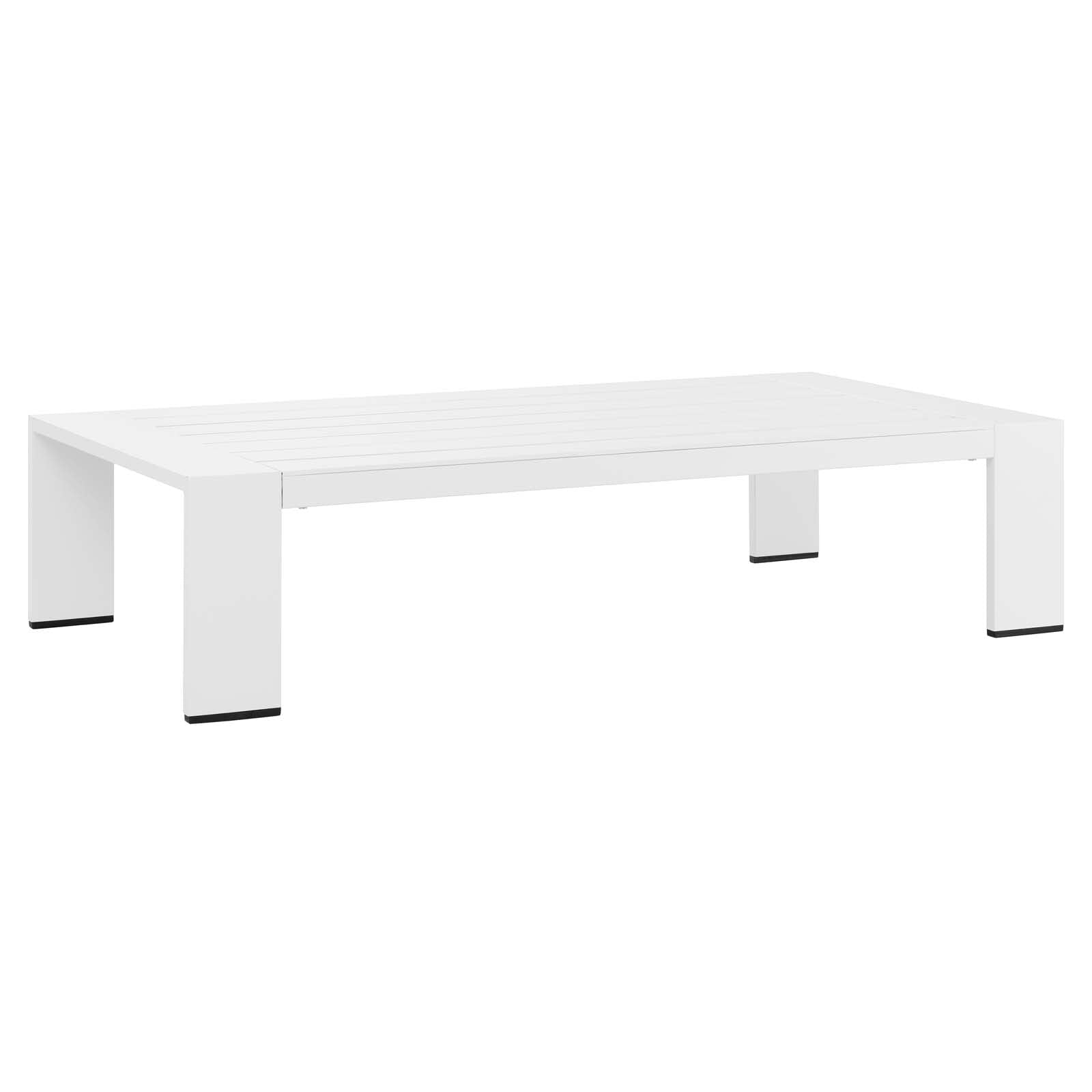Modway Tahoe Aluminum Outdoor Patio Coffee Table in White