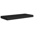 vidaXL Floating Wall Display Shelf in Black Honeycomb MDF and Metal Frame, 23.6x9.3x1.5, Invisible Mounting System, Multi-Purpos