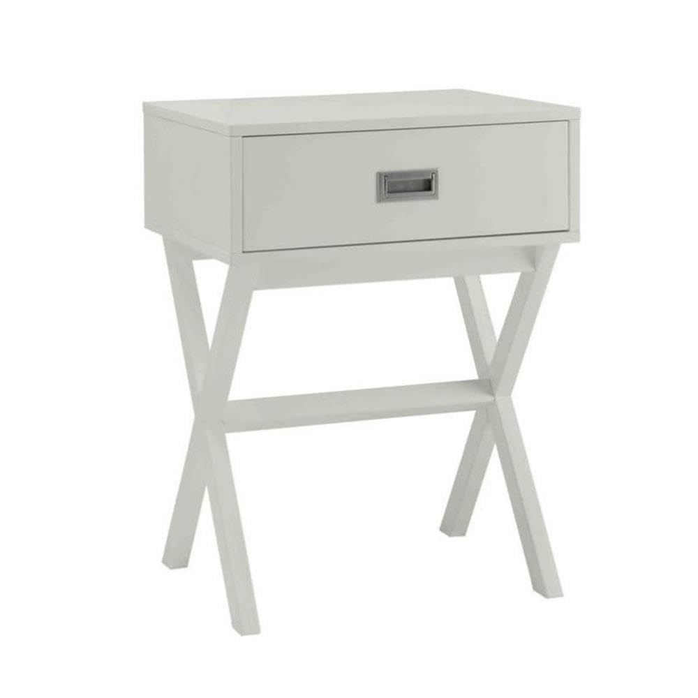 Convenience Concepts Designs2Go Landon 1 Drawer End Table, unspecified, White