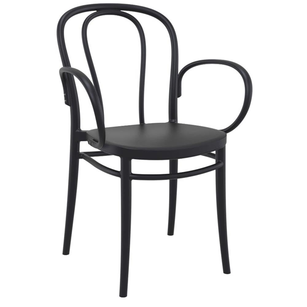 Compamia Victor XL Resin Outdoor Arm Chair Black (Set of 2)