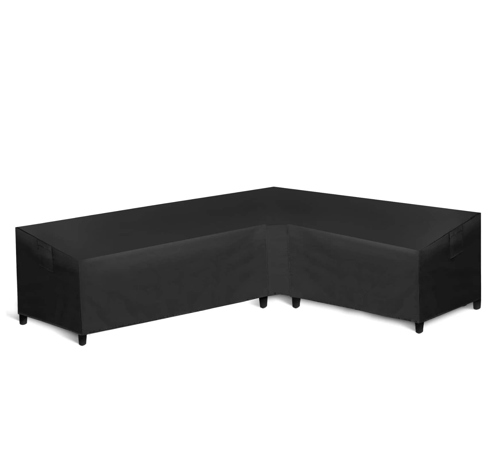 WLEAFJ Patio L-Shaped Sectional Sofa Cover Waterproof, Heavy Duty Outdoor Sectional Couch Cover, Lawn Patio Furniture Cover with