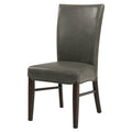 New Pacific Direct Milton Bonded Leather, Set of 2 Dining Chairs, Vintage Gray