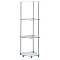 Convenience Concepts Designs2Go Classic Glass 4 Tier Corner Shelf