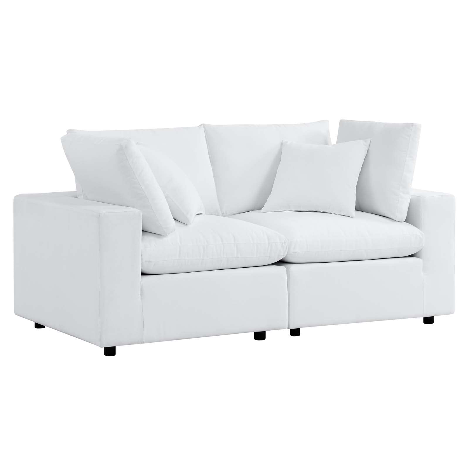 Modway EEI-5577-WHI Commix Sunbrella Outdoor Patio Loveseat, White