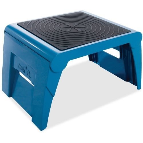 1-Step Plastic Folding Step Stool with 250 lb. Load Capacity Color: Blue