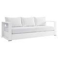 Modway Tahoe Outdoor Patio Powder-Coated Aluminum Sofa, White White