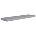 vidaXL Floating Wall Shelf in Gray, 35.4x9.3x1.5, Honeycomb MDF and Metal Frame, Invisible Mounting System, Modern Style for Hom