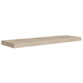 vidaXL Floating Wall Display Shelf Oak 35.4x9.3x1.5, Modern Invisible Mounting System, MDF and Metal Frame, Suitable for Books, 