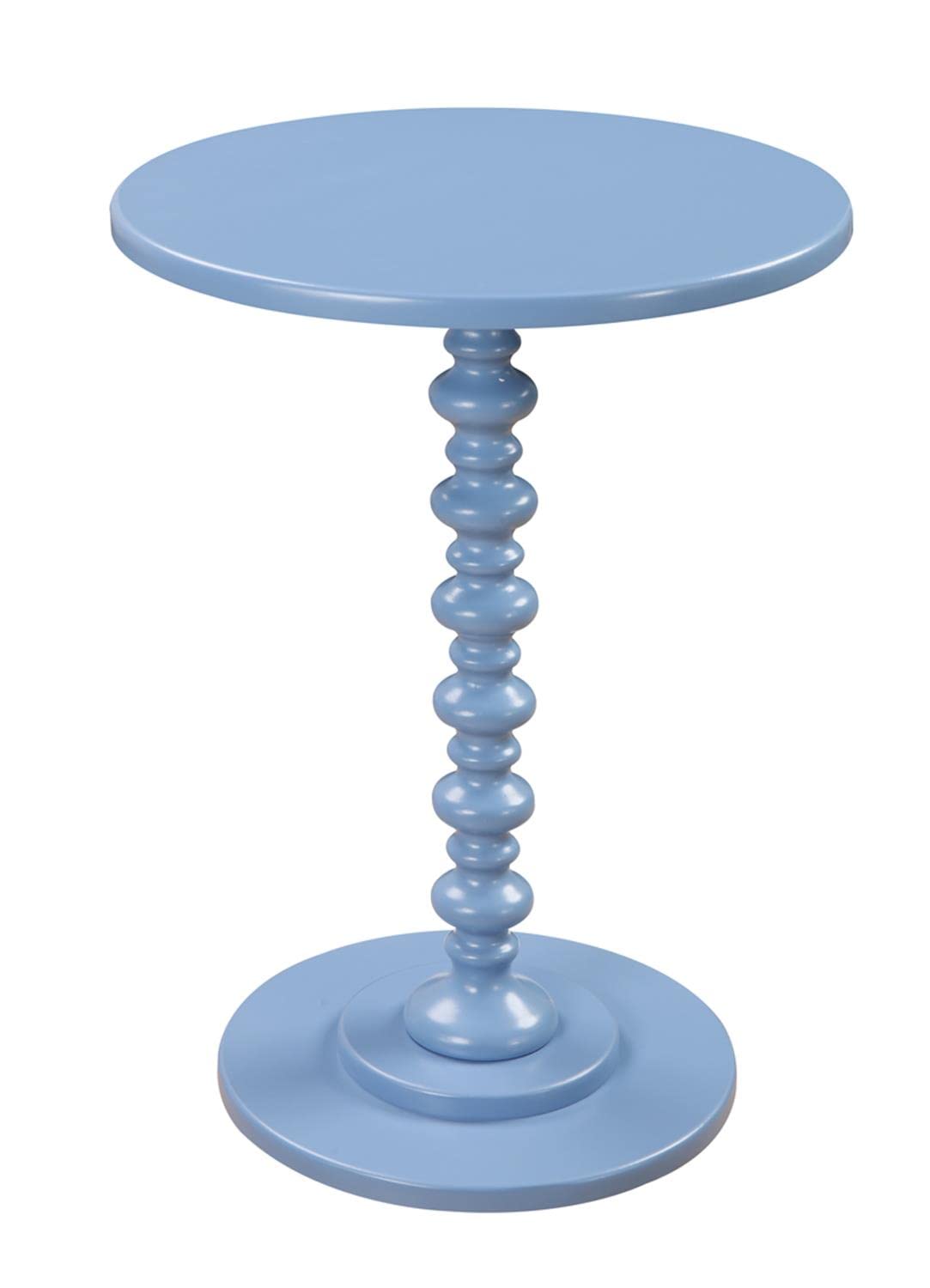 Convenience Concepts Palm Beach Spindle Table 17.75 - Traditional Round End Table for Living Room, Turned Solid Wood Side Table,