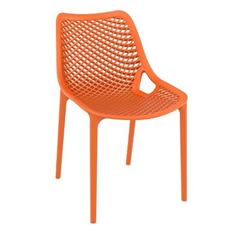 Compamia Air Outdoor Patio Dining Chair in Orange (Set of 2)