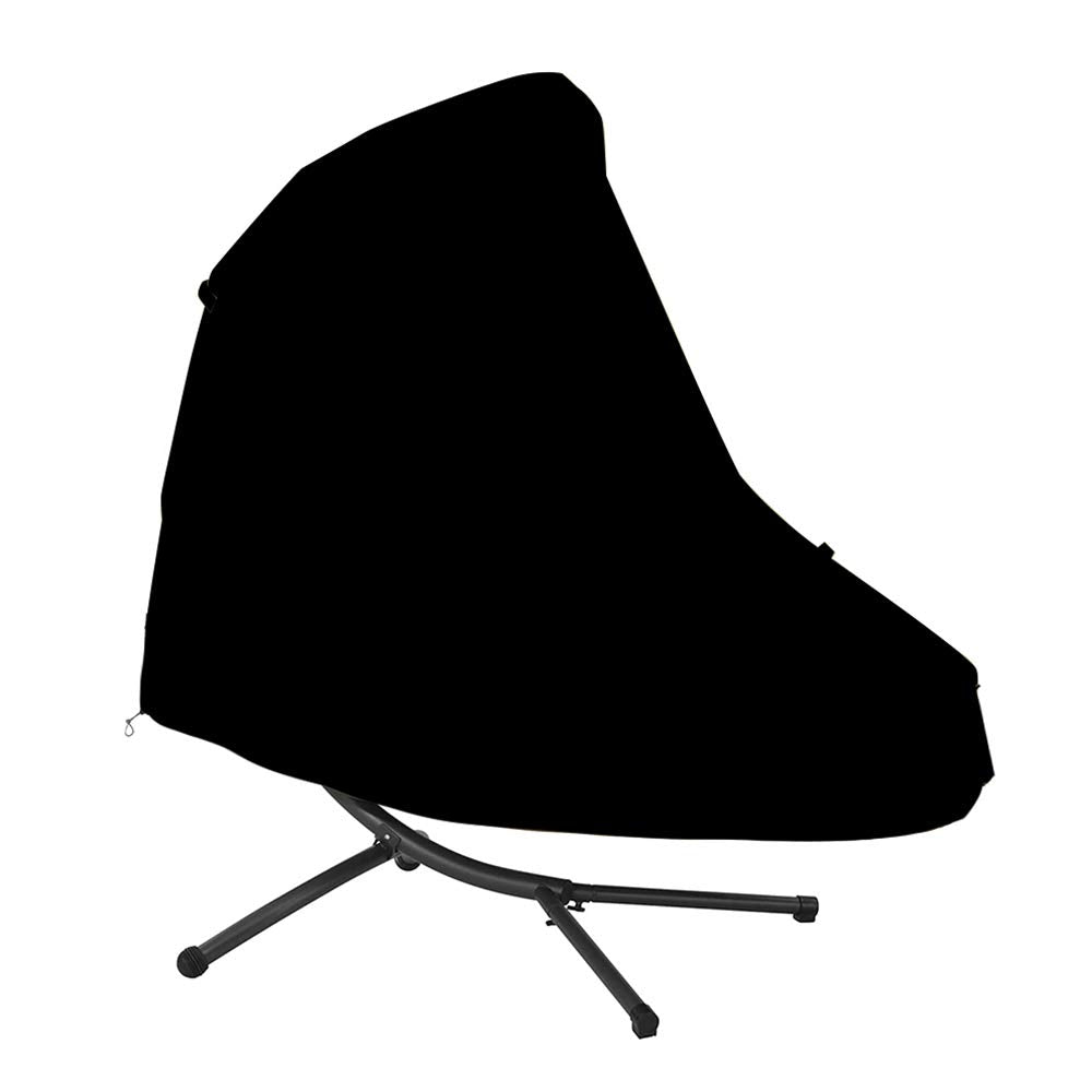 StorMaster 73 Inch Patio Hanging Chaise Lounge and Stand Cover with Zipper Waterproof Outdoor Curved Steel Hammock Lounger Swing