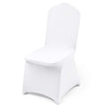 VEVOR 50 Pcs White Chair Covers Polyester Spandex Chair Cover Stretch Slipcovers for Wedding Party Dining Banquet Flat-Front Cha