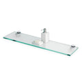 Fab Glass and Mirror Rectangle Glass Shelf, 10 X 24, Clear