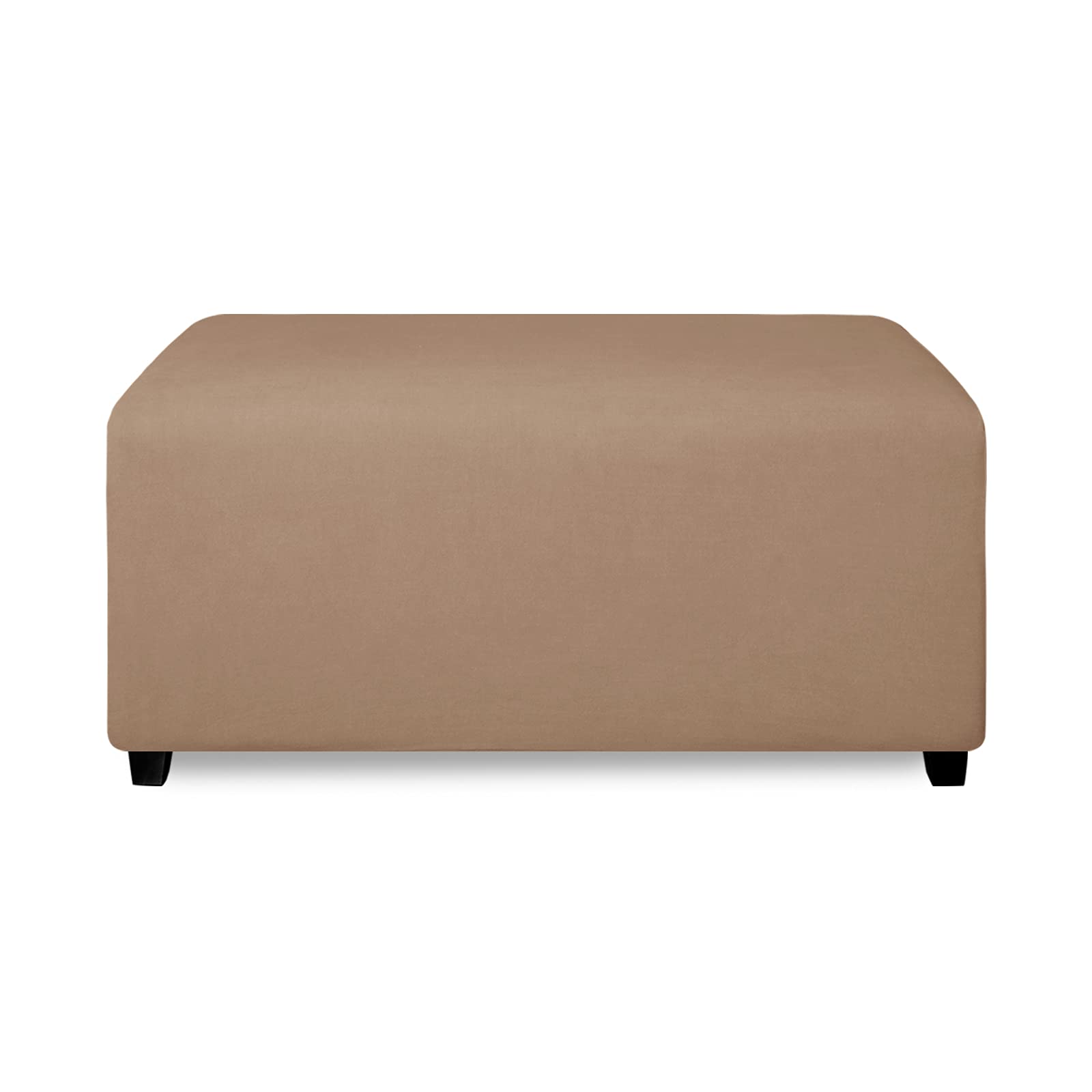 PureFit Super Stretch Soft Form Fit Ottoman Cover Rectangle - Ottoman Slipcovers for Foot Stool & Folding Storage Furniture for 