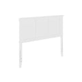 AFI, Madison Full Solid Wood Panel Headboard with Attachable Charger, White