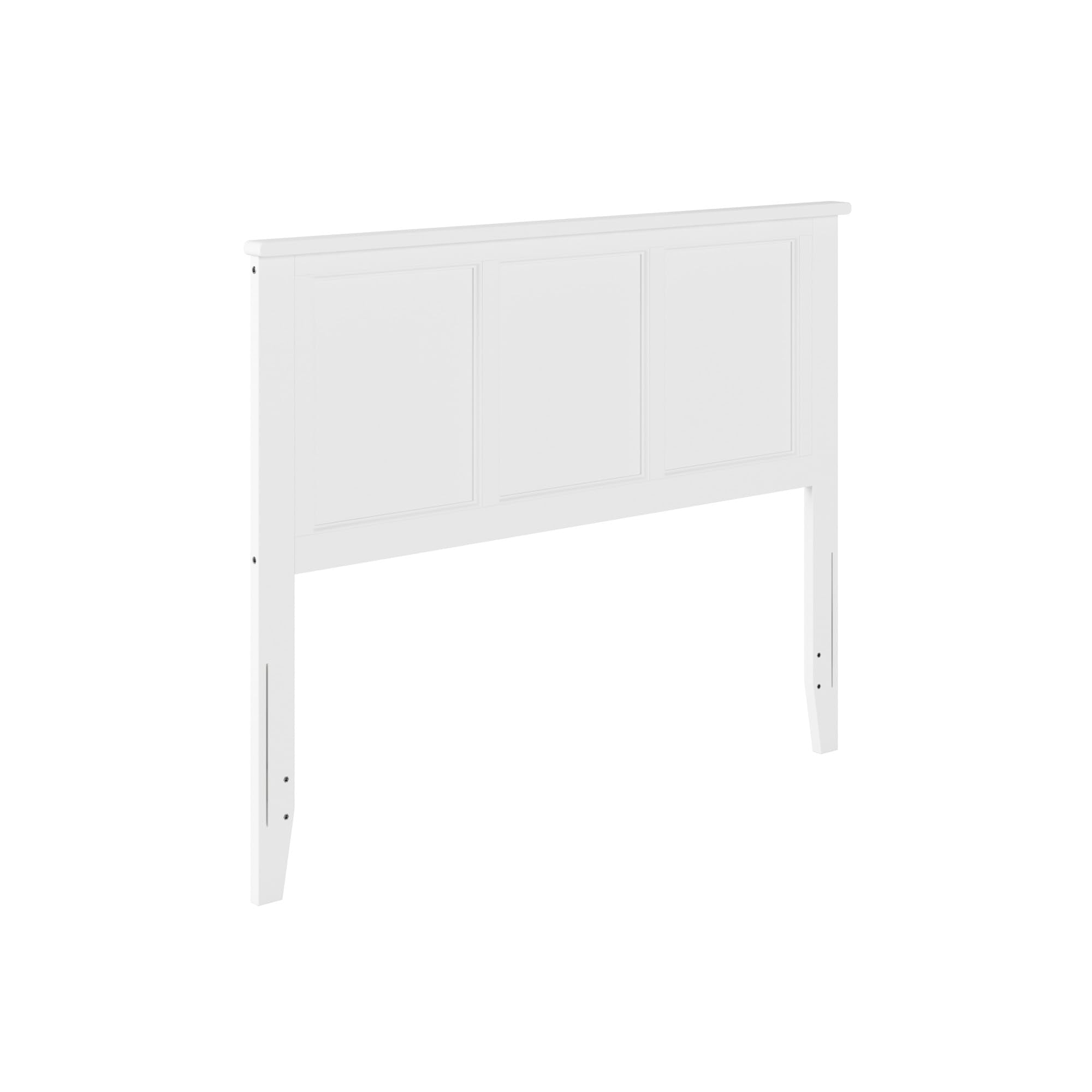 AFI, Madison Full Solid Wood Panel Headboard with Attachable Charger, White