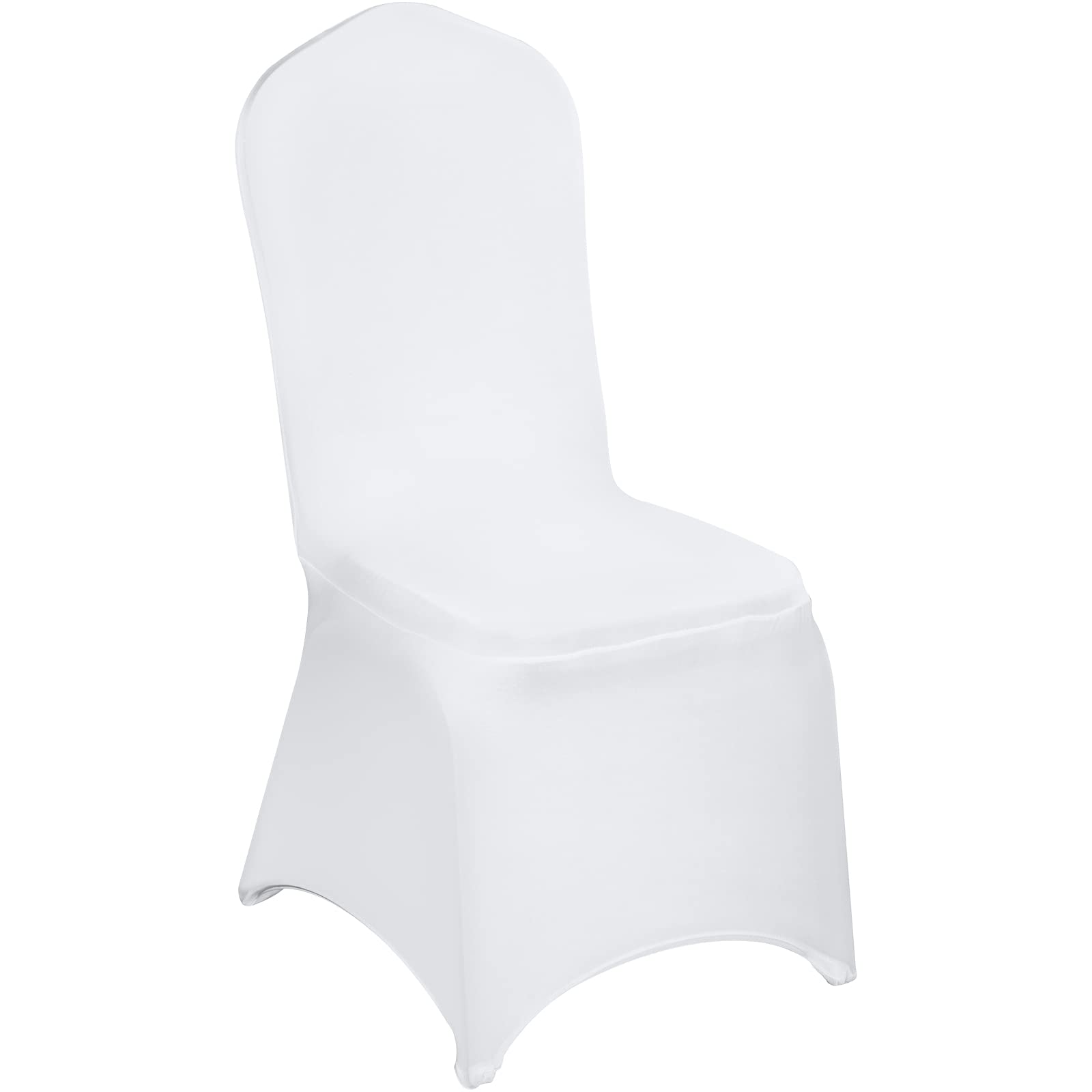 VEVOR 150 Pcs White Chair Covers Polyester Spandex Chair Cover Stretch Slipcovers for Wedding Party Dining Banquet Flat-Front Ch