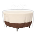 Patio Furniture Covers, Heavy Duty Round Patio Table Cover (62D x 28H Inch) Outdoor Dining & Coffee Table Cover for Veranda, Law