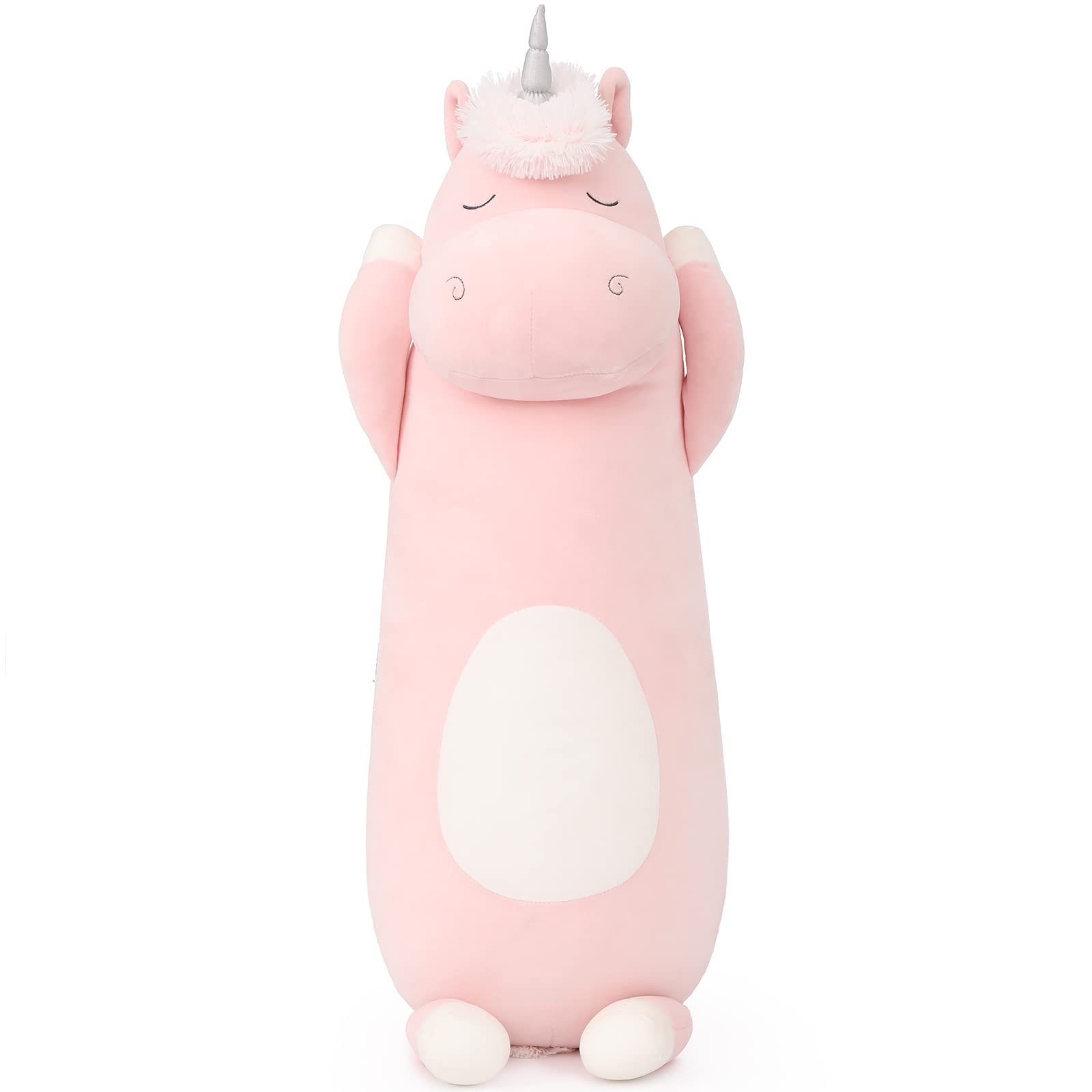 MorisMos 36.2  Unicorn Body Pillow Large Hugging Pillow Unicorn Stuffed Animal,Soft Plush Toy for Kids Girl, Animal Body Pillow,
