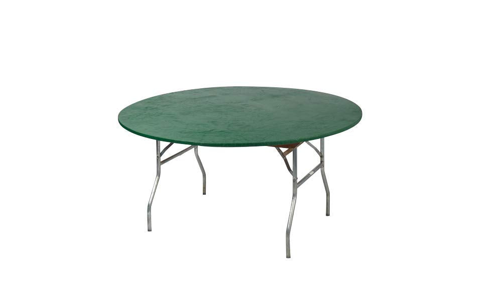 Kwik-Covers 60 Round Fitted Plastic Table Covers, 5 Pack (Hunter Green)