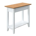 Convenience Concepts American Heritage 23 Narrow Flip Top Side Compartment, Chairside End Table with Storage Shelf for Living Ro