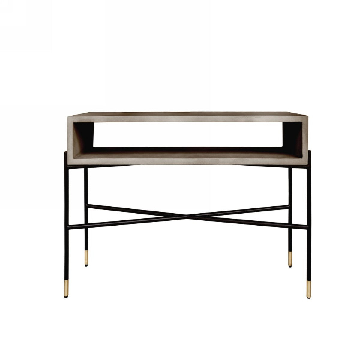 Industrial 45 Concrete And Metal Console Console Table