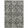 10 x 13 Black and gray Oriental Power Loom Area Rug