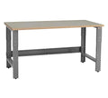 Table & Workbench: 1 Thick Particle Board Top, Height Adjustable Bench - 30 D x 48 L x 30 - 36 H - by BenchPro