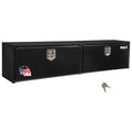 Buyers Products 1702980 Black Steel Topsider Truck Box With T-Handle Latch, 18 x 72 x 16 Inch, Truck Tool Box For Storage And Or