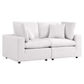 Modway EEI-5576-WHI Commix Overstuffed Outdoor Patio Loveseat, White