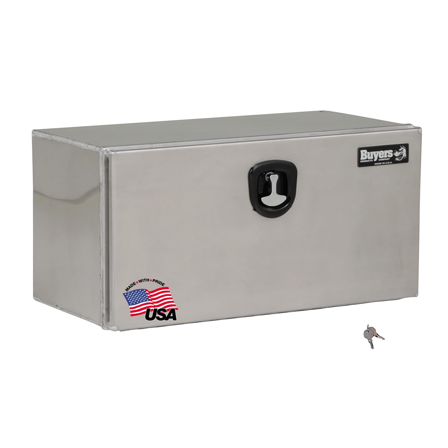 Buyers Products 1706405 Pro Series Underbody Truck Box With 3-Point Compression Latch, Smooth Silver Aluminum, Made in the USA, 