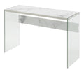 Convenience Concepts SoHo Console Table/Desk, Faux White Marble