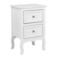 Bonnlo White Nightstand with 2 Drawers, Night Stands for Bedrooms, Small Bed Side Table/White Night Stand with drawers for Small