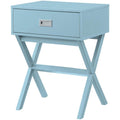 Convenience Concepts Designs2Go Landon 1 Drawer End Table, unspecified, Sea Foam Blue