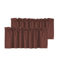 H.VERSAILTEX 2 Panels Blackout Valances for Small Windows Thermal Insulated Short Curtains Privacy Decorative Rod Pocket Shade f